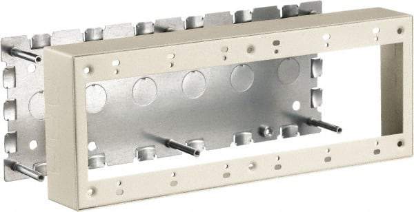 Hubbell Wiring Device-Kellems - 11.89 Inch Long x 1-3/4 Inch Wide x 4.54 Inch High, Rectangular Raceway Box - Ivory, For Use with HBL500 Series Raceways and HBL750 Series Raceways - Exact Tool & Supply