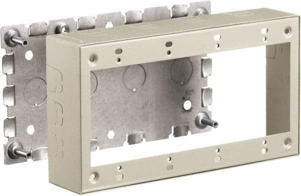 Hubbell Wiring Device-Kellems - 8.26 Inch Long x 1-3/4 Inch Wide x 4.54 Inch High, Rectangular Raceway Box - Ivory, For Use with HBL500 Series Raceways and HBL750 Series Raceways - Exact Tool & Supply
