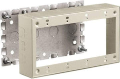 Hubbell Wiring Device-Kellems - 8.26 Inch Long x 1-3/4 Inch Wide x 4.54 Inch High, Rectangular Raceway Box - Ivory, For Use with HBL500 Series Raceways and HBL750 Series Raceways - Exact Tool & Supply