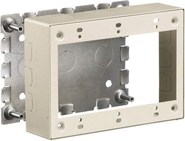 Hubbell Wiring Device-Kellems - 6.45 Inch Long x 1-3/4 Inch Wide x 4.54 Inch High, Rectangular Raceway Box - Ivory, For Use with HBL500 Series Raceways and HBL750 Series Raceways - Exact Tool & Supply