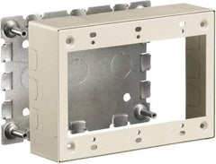Hubbell Wiring Device-Kellems - 6.45 Inch Long x 1-3/4 Inch Wide x 4.54 Inch High, Rectangular Raceway Box - Ivory, For Use with HBL500 Series Raceways and HBL750 Series Raceways - Exact Tool & Supply