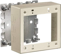 Hubbell Wiring Device-Kellems - 4.64 Inch Long x 1-3/4 Inch Wide x 4.54 Inch High, Rectangular Raceway Box - Ivory, For Use with HBL500 Series Raceways and HBL750 Series Raceways - Exact Tool & Supply