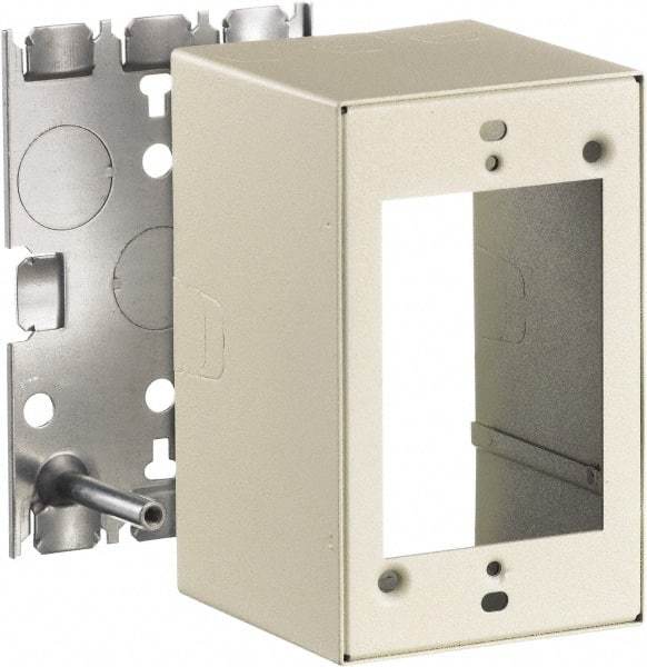 Hubbell Wiring Device-Kellems - 2.82 Inch Long x 2-3/4 Inch Wide x 4.54 Inch High, Rectangular Raceway Box - Ivory, For Use with HBL500 Series Raceways and HBL750 Series Raceways - Exact Tool & Supply