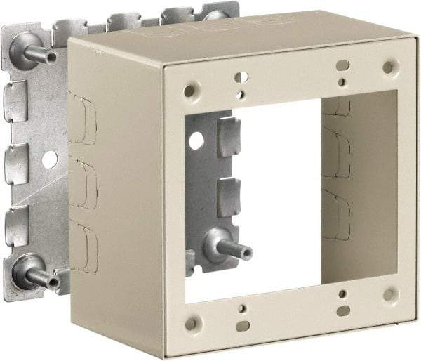 Hubbell Wiring Device-Kellems - 4.64 Inch Long x 2-3/4 Inch Wide x 4.54 Inch High, Rectangular Raceway Box - Ivory, For Use with HBL500 Series Raceways and HBL750 Series Raceways - Exact Tool & Supply