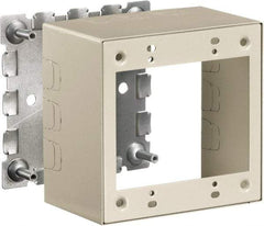 Hubbell Wiring Device-Kellems - 4.64 Inch Long x 2-3/4 Inch Wide x 4.54 Inch High, Rectangular Raceway Box - Ivory, For Use with HBL500 Series Raceways and HBL750 Series Raceways - Exact Tool & Supply