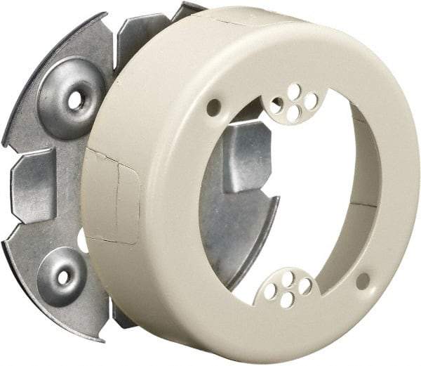 Hubbell Wiring Device-Kellems - 3 Inch Wide x 1.02 Inch High, Round Raceway Box - Ivory, For Use with HBL500 Series Raceways and HBL750 Series Raceways - Exact Tool & Supply