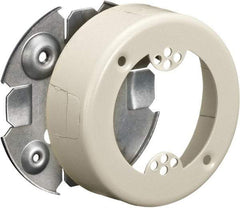 Hubbell Wiring Device-Kellems - 3 Inch Wide x 1.02 Inch High, Round Raceway Box - Ivory, For Use with HBL500 Series Raceways and HBL750 Series Raceways - Exact Tool & Supply