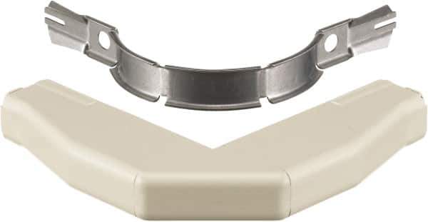 Hubbell Wiring Device-Kellems - 4.86 Inch Long x 0.78 Inch Wide x 1.35 Inch High, Raceway Elbow End - Ivory, For Use with HBL500 Series Raceways and HBL750 Series Raceways - Exact Tool & Supply