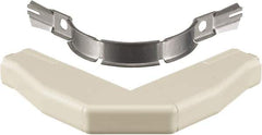 Hubbell Wiring Device-Kellems - 4.86 Inch Long x 0.78 Inch Wide x 1.35 Inch High, Raceway Elbow End - Ivory, For Use with HBL500 Series Raceways and HBL750 Series Raceways - Exact Tool & Supply