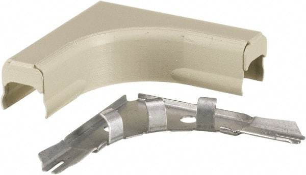 Hubbell Wiring Device-Kellems - 3.16 Inch Long x 0.91 Inch Wide x 3.16 Inch High, Raceway Elbow End - Ivory, For Use with HBL500 Series Raceways and HBL750 Series Raceways - Exact Tool & Supply