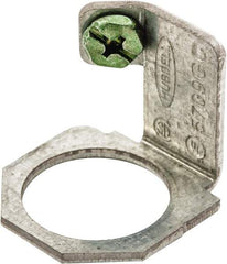 Hubbell Wiring Device-Kellems - 1.18 Inch Long x 1.04 Inch High, Raceway Grounding Clamp - Metallic, For Use with HBL500 Series Raceways and HBL750 Series Raceways - Exact Tool & Supply
