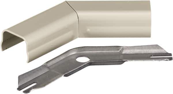 Hubbell Wiring Device-Kellems - 2.46 Inch Long x 0.58 Inch Wide x 2.46 Inch High, Raceway Elbow End - 45°, Ivory, For Use with HBL500 Series Raceways and HBL750 Series Raceways - Exact Tool & Supply