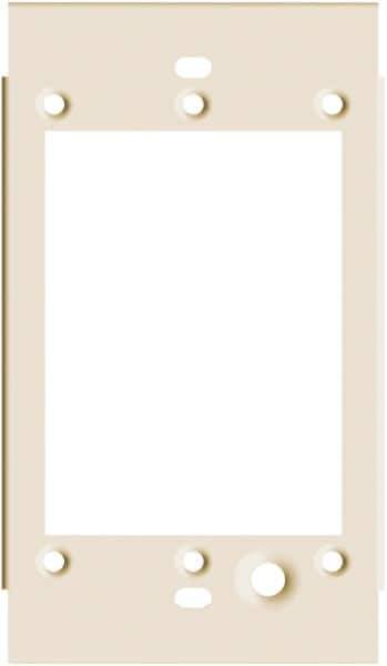 Hubbell Wiring Device-Kellems - 2-1/2 Inch Long x 4-3/4 Inch High, Rectangular Raceway Plate - Ivory, For Use with HBL4700 Series Raceways and HBL4750 Series Metal Raceways - Exact Tool & Supply