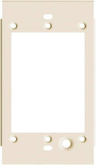 Hubbell Wiring Device-Kellems - 2-1/2 Inch Long x 4-3/4 Inch High, Rectangular Raceway Plate - Ivory, For Use with HBL4700 Series Raceways and HBL4750 Series Metal Raceways - Exact Tool & Supply
