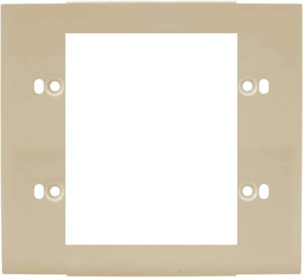 Hubbell Wiring Device-Kellems - 5.12 Inch Long x 4-3/4 Inch High, Rectangular Raceway Plate - Ivory, For Use with HBL4700 Series Raceways and HBL4750 Series Metal Raceways - Exact Tool & Supply