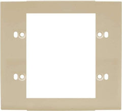 Hubbell Wiring Device-Kellems - 5.12 Inch Long x 4-3/4 Inch High, Rectangular Raceway Plate - Ivory, For Use with HBL4700 Series Raceways and HBL4750 Series Metal Raceways - Exact Tool & Supply