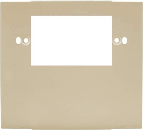 Hubbell Wiring Device-Kellems - 5.12 Inch Long x 4-3/4 Inch High, Rectangular Raceway Plate - Ivory, For Use with HBL4700 Series Raceways and HBL4750 Series Metal Raceways - Exact Tool & Supply