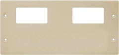 Hubbell Wiring Device-Kellems - 10.22 Inch Long x 4-3/4 Inch High, Rectangular Raceway Plate - Ivory, For Use with HBL4750 Series Raceways - Exact Tool & Supply