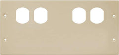 Hubbell Wiring Device-Kellems - 10.22 Inch Long x 4-3/4 Inch High, Rectangular Raceway Plate - Ivory, For Use with HBL4750 Series Raceways - Exact Tool & Supply