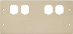 Hubbell Wiring Device-Kellems - 10.22 Inch Long x 4-3/4 Inch High, Rectangular Raceway Plate - Ivory, For Use with HBL4750 Series Raceways - Exact Tool & Supply
