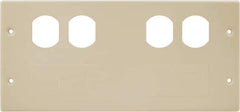 Hubbell Wiring Device-Kellems - 10.22 Inch Long x 4-3/4 Inch High, Rectangular Raceway Plate - Ivory, For Use with HBL4750 Series Raceways - Exact Tool & Supply