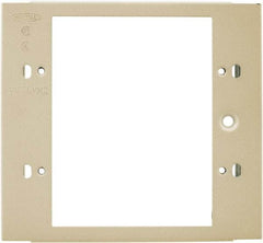 Hubbell Wiring Device-Kellems - 4.32 Inch Long x 4-3/4 Inch High, Rectangular Raceway Plate - Ivory, For Use with HBL4700 Series Raceways and HBL4750 Series Metal Raceways - Exact Tool & Supply