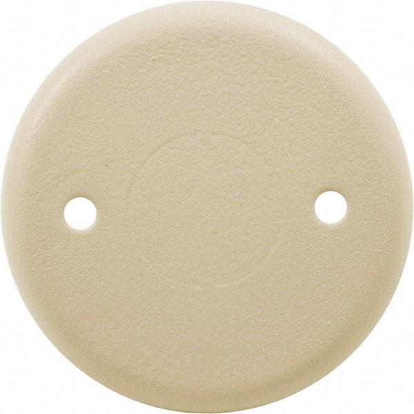 Hubbell Wiring Device-Kellems - 2.4 Inch Wide x 0.24 Inch High, Round Raceway Cover - Ivory, For Use with HBL500 Series Raceways and HBL750 Series Raceways - Exact Tool & Supply