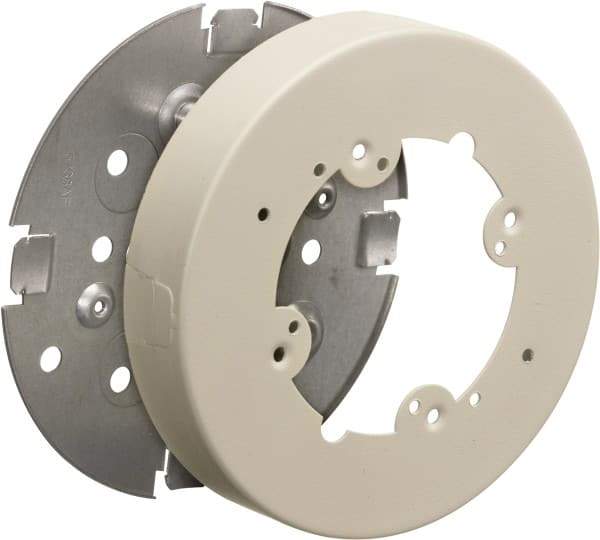 Hubbell Wiring Device-Kellems - 4.19 Inch Wide x 0.38 Inch High, Round Raceway Box - Ivory, For Use with HBL500 Series Raceways and HBL750 Series Raceways - Exact Tool & Supply