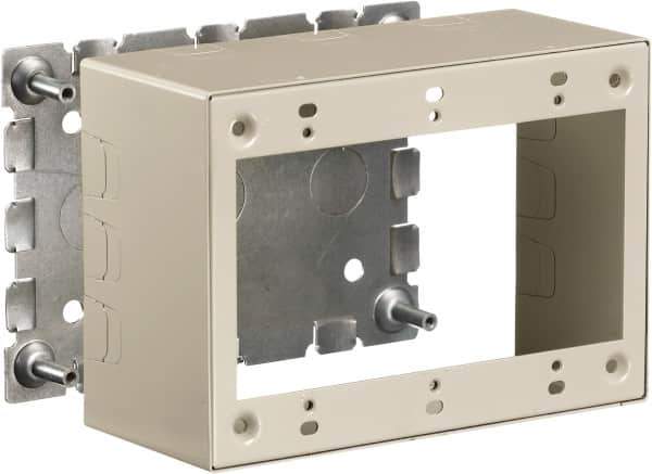 Hubbell Wiring Device-Kellems - 6.45 Inch Long x 2-3/4 Inch Wide x 4.54 Inch High, Rectangular Raceway Box - Ivory, For Use with HBL500 Series Raceways and HBL750 Series Raceways - Exact Tool & Supply
