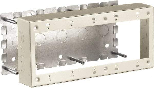 Hubbell Wiring Device-Kellems - 10.01 Inch Long x 1-3/4 Inch Wide x 4.54 Inch High, Rectangular Raceway Box - Ivory, For Use with HBL500 Series Raceways and HBL750 Series Raceways - Exact Tool & Supply