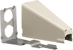 Hubbell Wiring Device-Kellems - 3.89 Inch Long x 1-1/2 Inch Wide x 1.84 Inch High, Raceway Connector Coupling - Ivory, For Use with HBL500 Series Raceways and HBL750 Series Raceways - Exact Tool & Supply