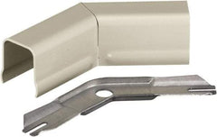 Hubbell Wiring Device-Kellems - 2.7 Inch Long x 0.91 Inch Wide x 2.7 Inch High, Raceway Elbow End - 45°, Ivory, For Use with HBL500 Series Raceways and HBL750 Series Raceways - Exact Tool & Supply