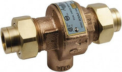 Conbraco - 3/4 Thread, 175 psi WOG Rating, Bronze Dual Check Backflow Preventer Valve - Lead-Free, Use with Potable Water Applications - Exact Tool & Supply