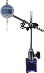 Fowler - 0.0005" Graduation, 1" Max Meas, Electronic Indicator & Base Kit - 0.01mm Resolution, 2.3" Base Length x 2" Base Width x 1.8" Base Height, 2-1/4" Dial Diam - Exact Tool & Supply