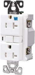 Cooper Wiring Devices - 1 Phase, 5-20R NEMA, 125 VAC, 20 Amp, Self Grounding, GFCI Receptacle - 2 Pole, Back and Side Wiring, Tamper Resistant, Thermoplastic Commercial, Specification Grade - Exact Tool & Supply