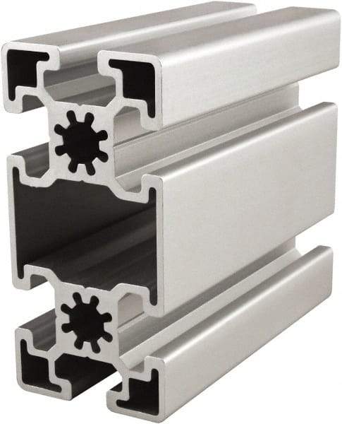80/20 Inc. - 4 Meters Long x 45 mm Wide x 90 mm Deep, T-Slotted Aluminum Extrusion - Clear Anodized Finish - Exact Tool & Supply