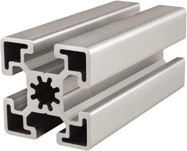 80/20 Inc. - 6 Meters Long x 45 mm Wide x 45 mm Deep, T-Slotted Aluminum Extrusion - Clear Anodized Finish - Exact Tool & Supply