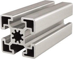 80/20 Inc. - 6 Meters Long x 45 mm Wide x 45 mm Deep, T-Slotted Aluminum Extrusion - Clear Anodized Finish - Exact Tool & Supply