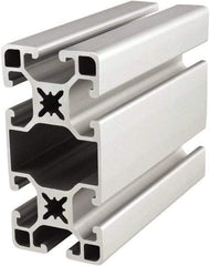 80/20 Inc. - 4 Meters Long x 40 mm Wide x 80 mm Deep, T-Slotted Aluminum Extrusion - Clear Anodized Finish - Exact Tool & Supply