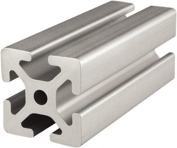 80/20 Inc. - 4 Meters Long x 40 mm Wide x 40 mm Deep, T-Slotted Aluminum Extrusion - Clear Anodized Finish - Exact Tool & Supply
