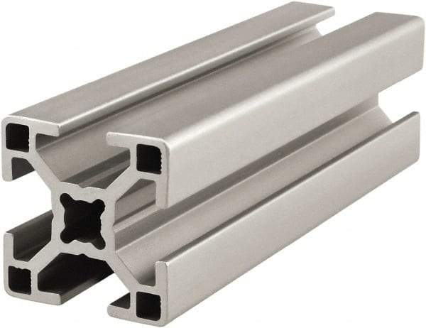 80/20 Inc. - 4 Meters Long x 30 mm Wide x 30 mm Deep, T-Slotted Aluminum Extrusion - Clear Anodized Finish - Exact Tool & Supply