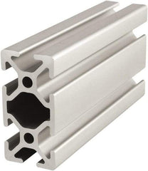 80/20 Inc. - 6 Meters Long x 25 mm Wide x 50 mm Deep, T-Slotted Aluminum Extrusion - Clear Anodized Finish - Exact Tool & Supply