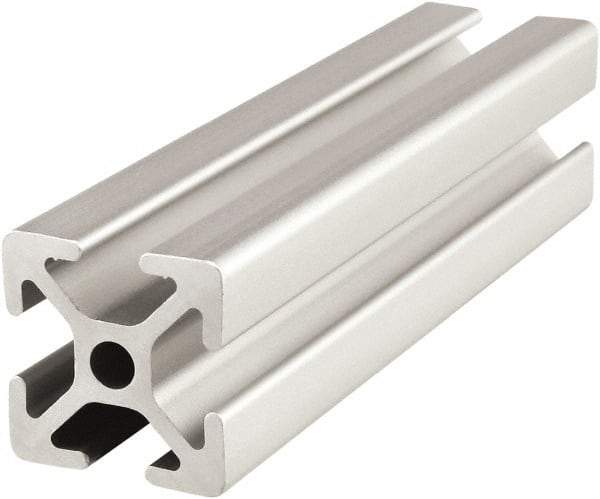 80/20 Inc. - 6 Meters Long x 25 mm Wide x 25 mm Deep, T-Slotted Aluminum Extrusion - Clear Anodized Finish - Exact Tool & Supply