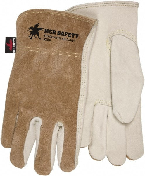 MCR Safety - Leather Work Gloves - - Exact Tool & Supply