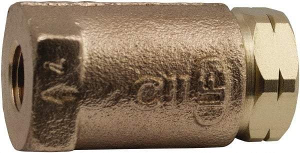 Conbraco - 1-1/2" Lead Free Bronze Check Valve - Inline, Female NPT, 400 WOG - Exact Tool & Supply