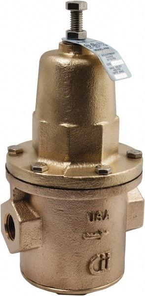 Conbraco - 400 Max psi Direct Pressure Reducing Valve - 1-1/2" Female NPT Connection, 13.19" High x 6-3/4" Wide, 25 to 75 psi Reduced Pressure Range - Exact Tool & Supply