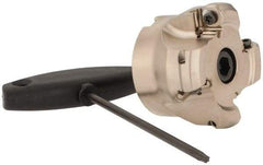 Seco - 1.97" Cut Diam, 3/4" Arbor Hole, 0.118" Max Depth of Cut, 40° Indexable Chamfer & Angle Face Mill - 5 Inserts, ON.U 05 Insert, Right Hand Cut, 5 Flutes, Through Coolant, Series Double Octo 05 - Exact Tool & Supply