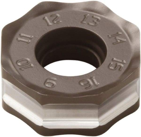 Seco - ONMU050410 ME10 Grade MK1500 Carbide Milling Insert - TiCN/Al2O3 Finish, 0.157" Thick, 0.472" Inscribed Circle - Exact Tool & Supply