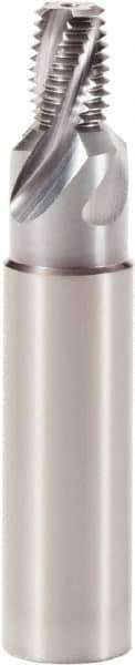 Seco - 1/4-18 NPTF, 0.394" Cutting Diam, 4 Flute, Solid Carbide Helical Flute Thread Mill - Internal Thread, 0.528" LOC, 3.189" OAL, 16mm Shank Diam - Exact Tool & Supply