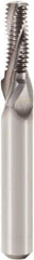 Seco - 1/4-28 UNF, 0.185" Cutting Diam, 3 Flute, Solid Carbide Helical Flute Thread Mill - Internal Thread, 0.555" LOC, 2.165" OAL, 6mm Shank Diam - Exact Tool & Supply